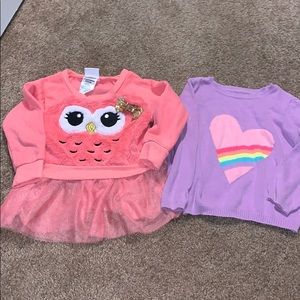 Two girl sweaters size 3T